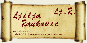 Ljilja Rauković vizit kartica